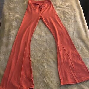 Women's Orange Flared Leggings